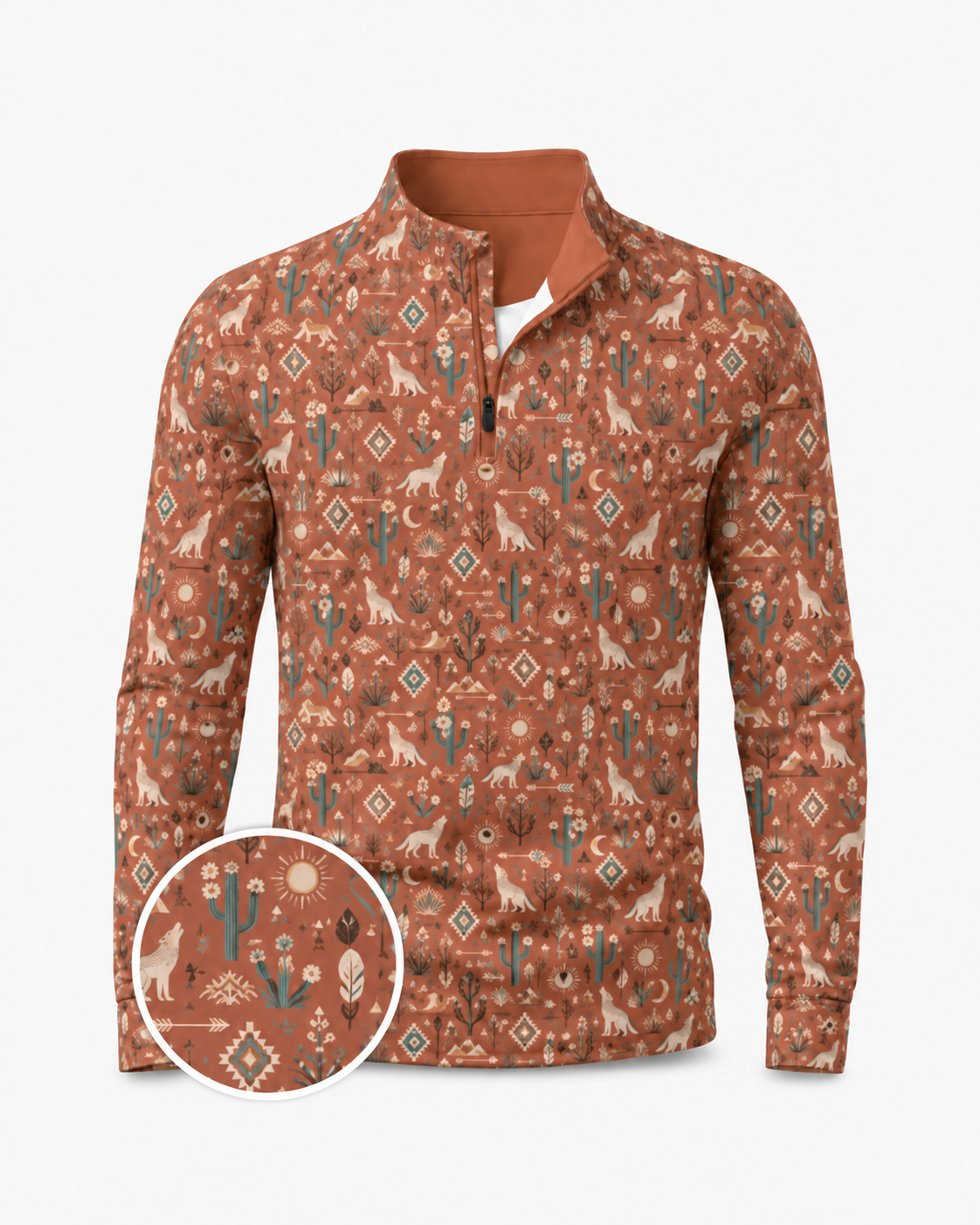 Desert Moon Southwest Quarter-Zip Pullover