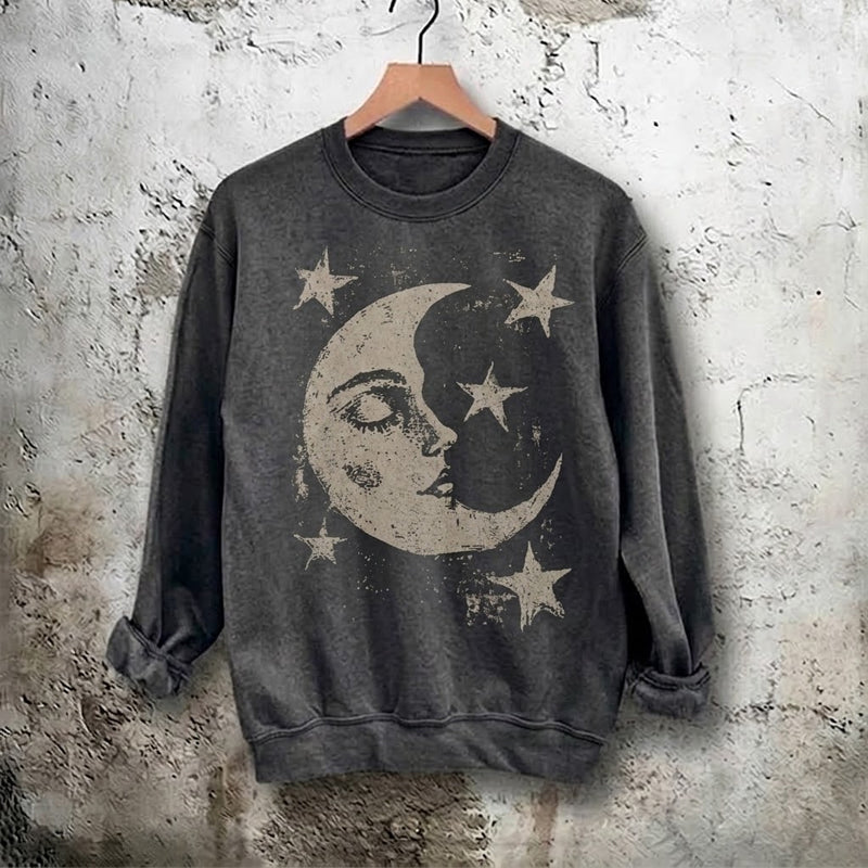 Celestial Moon Stars Sweatshirt