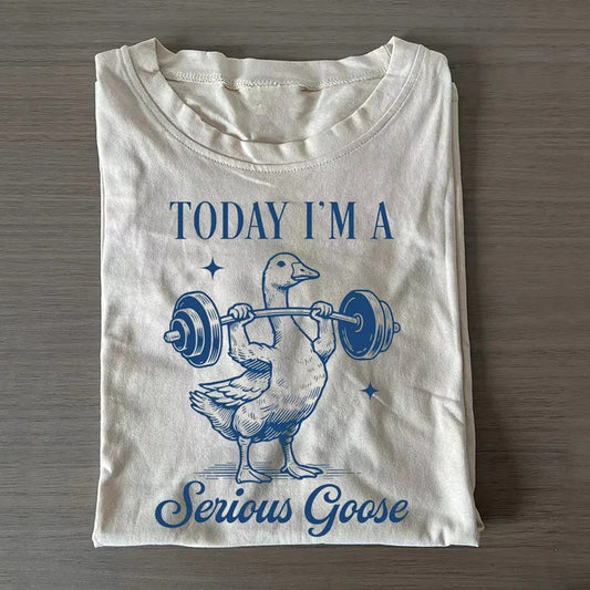 Serious Goose Weightlifting T-shirt