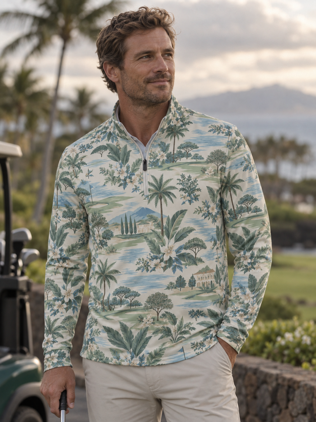Botanical Links Quarter-Zip Pullover