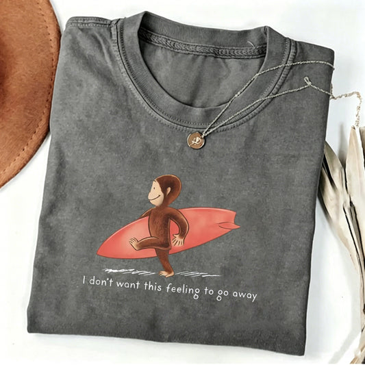 Curious Surfer Monkey T-shirt