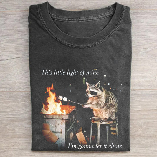 Dumpster Fire Raccoon T-Shirt