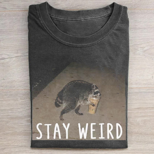 Jimothy Raccoon Meme Drinking Iced Coffee T-shirt