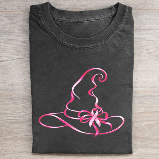 Breast Cancer Awareness Witch Hat T-shirt