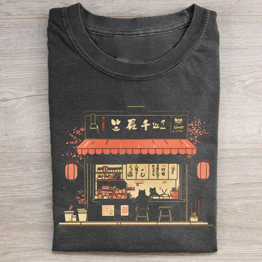 Cat Lover Ramen Shop T-shirt
