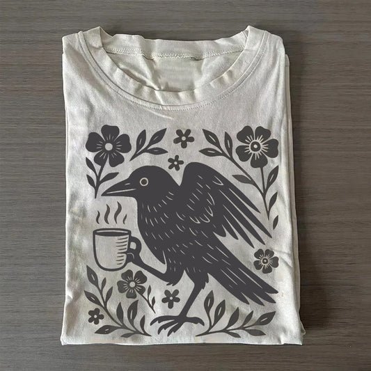 Boho Crow Coffee T-shirt