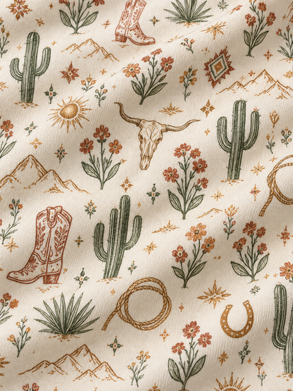Desert Bloom Western Quarter-Zip Pullover