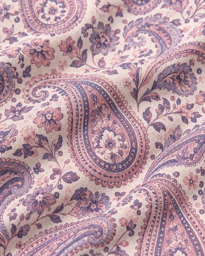 Blush Paisley Floral Golf Polo Shirt