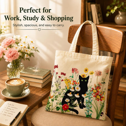 Floral Cat Tote