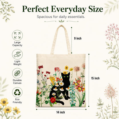 Floral Cat Tote