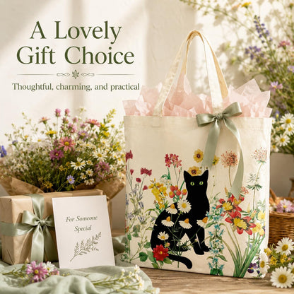 Floral Cat Tote