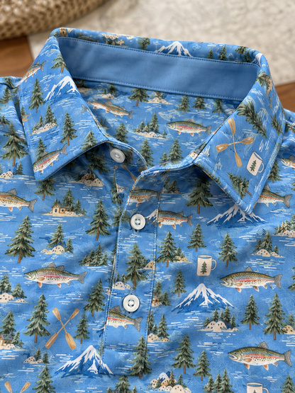 Mountain Lake Fishing Polo
