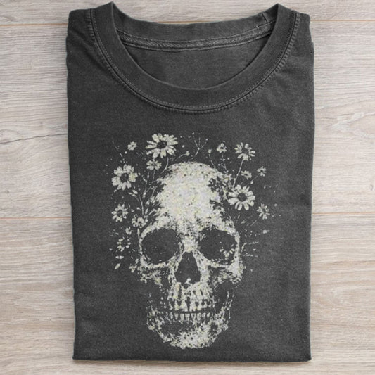 Boho Floral Skull T-shirt