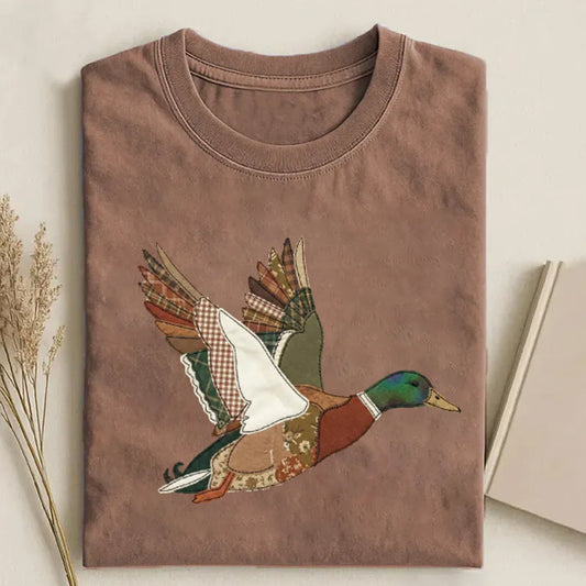 Faux Patchwork Mallard Duck T-shirt