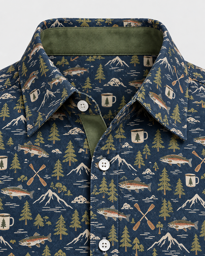 Lake & Line Outdoor Print Polo Shirt