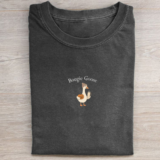 Bougie Goose Wearing Beanie Hat Halloween T-shirt